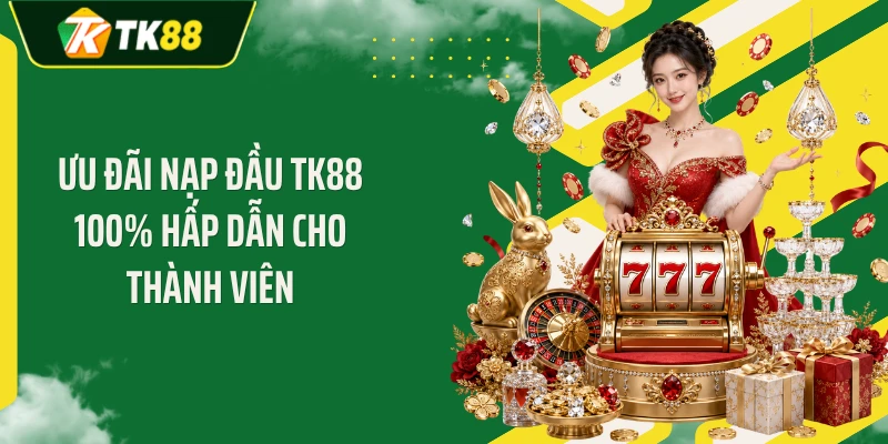 Ưu đãi nạp đầu TK88 100% hấp dẫn cho thành viên